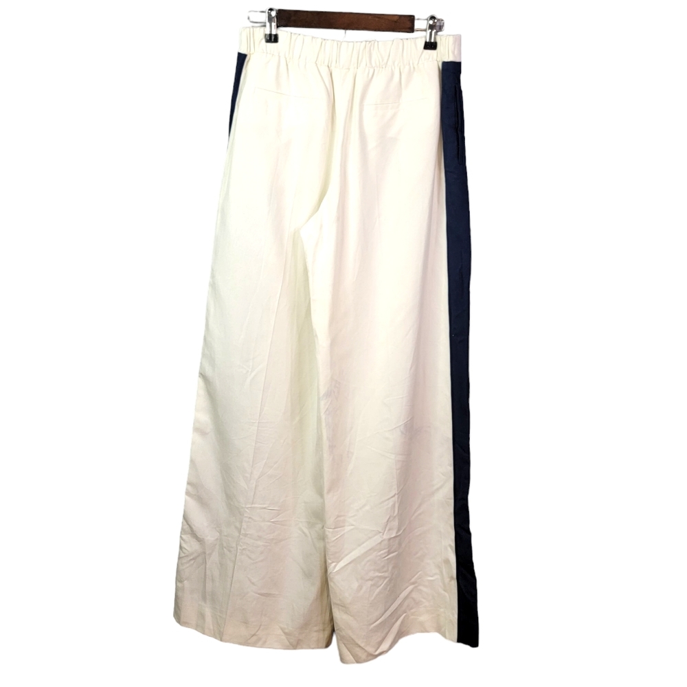 Viktor & Rolf Made in Italy Cotton Silk Blend Designer Palazzo Wide Leg Pants 42 - Picture 8 of 16